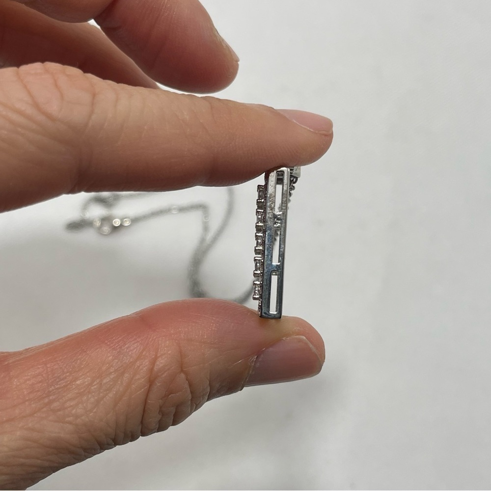 Rectangular Abacus Pendant Silver Necklace Chain … - image 5